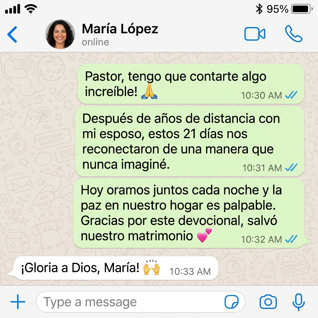 Testimonio de María López en WhatsApp